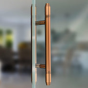 Plantex 14 Inch Main Door Handle/Heavy Duty Pull-Push Handle for Glass & Wooden Doors - Pack of 1 (PVD Rose Gold) - 3 Years Warranty
