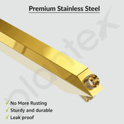 Plantex 18-Inch Shower Arm for Overhead Shower/Stainless Steel Shower Pipe/Wall Mount Bathroom Fitting with ½-Inch Thread - Pack of 1 (Gold)