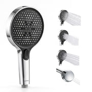 Plantex Hand Shower for Bath/4 Mode Multifunctional Shower/5-Inch ABS Plastic Silicone Handheld Shower/Easy Mode Switching – (Chrome, H615)