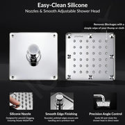 Plantex Stainless Steel Shower Head 100 mm with Water Saving Nozzle/Shower for Bathroom/Rain Shower Head for Bathroom without Arm- (Sandwich Shower-Chrome)