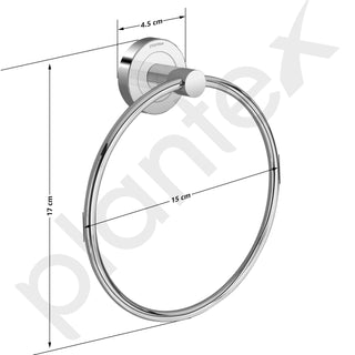 Plantex Compact Stainless Steel Towel Hanger for Bathroom/Towel Holder/Napkin Holder for Wash Basin/Towel Ring/Bathroom Accessories (Pack of 1)