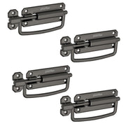 Plantex Door Stopper/5 Inch Baby Latch Kadi/Door Latch for Bathroom/Door Lock for Home/Office Doors - Pack of 4 (Satin Black)