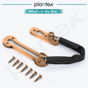 Plantex Door Chain Lock for Main Door/Door Safety Chain/Door Chain Latch/Door Lock for Kids Safety/Chain Lock for Door with Rubber Grip - Pack of 3 (Rose Gold)