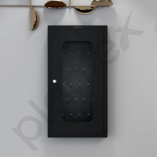 Plantex GI Steel Key Storage Box/Key Cabinet with 30 Key-Holders with Lock for Home/Key Holder for Office/Hotel/Companies - Wall Mount (Black)