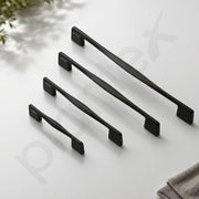 Plantex Cabinet Handle/224mm Handle for Wardrobe/Kitchen Handle/Pull-Push Handle for Home/Office - Pack of 2 (Black)