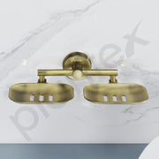 Plantex Galaxy 304 Grade Stainless Steel Rectangular Double Soap Holder for Bathroom/Soap Stand/Soap Holder/Soap Storage/Bathroom Accessories – (Brass Antique)