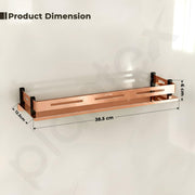 Plantex Shelf for Bathroom/Stainless Steel Shelf/Multipurose Shelf for Bathroom/Bathroom Accessoriece - (15 x 5 Inch, PVD Rose Gold)