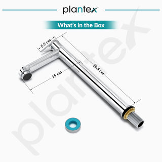 Plantex Pure Brass Pillar Tap for Wash Basin with Water Saving Nozzle/High Neck Wash Basin Tap/Pillar Cocke for Basin with 7 Year Warranty- (PAC-1804-Mirror Chrome)