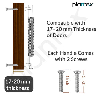 Plantex Cabinet Handle/96mm Handle for Cabinet/Wardrobe/Kitchen Handle/Door Pull-Push Handle for Home/Office - Pack of 1 (Black)