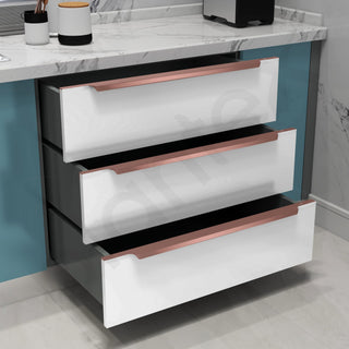 Plantex Profile Handle for Kitchen Cabinet/30 Inch Alluminium Drawer Profile Handle/Wardrobe Pull Handle for Home/Office/Hotel - Pack of 5 (Rose Gold)