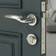 Plantex Door Lock for Home/Main Door Lock Set/Mortise Lock Set with Brass Lock Body & Cylinder - Pack of 1 (7134, Satin Steel & Chrome)