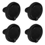 Plantex Knobs for Drawers/Drawer Knobs/Round Knob for Cabinets/Pull-Push Knob for Kitchen/Bedroom/Drawer - Pack of 4 (DC-Black & Z-Black)