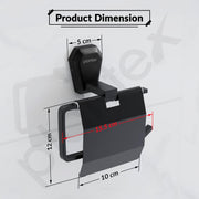 Plantex Toilet Paper Holder for Bathroom/304 Grade Stainless Steel Tissue Paper Roll Holder/Bathroom Accessories - Pack of 1 (PMB-2410, Z-Black)