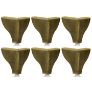 Plantex 4 Inch Sofa Legs for Bed Furniture/Sofa Legs for Table/Sofa Support Legs with Rubber Grip (Brass Antique, 6 Pcs)