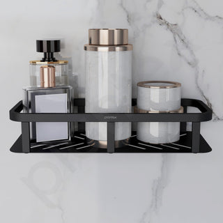 Plantex Stainless Steel 304 Grade Shelf for Bathroom/Storage Organizer for Bathroom/Kitchen Rack - Bathroom Accessories - Pack of 1 (12X5 Inches-Black Finish)