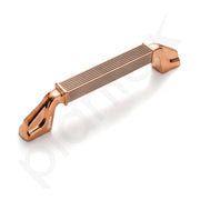 Plantex Aluminium Cabinet Handle/128mm Wardrobe Handle for Home/Cupboard Door Pull-Push Handles for Office - Pack of 1 (Rose Gold)