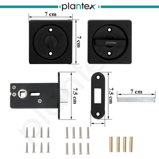Plantex Baby Latch for Bathroom/Door Latch Lock/Bathroom Latch for Door/Chitkani for Bedroom/Office/Door Latches for Home - (DTM-620, Black)