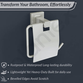 Plantex Stainless Steel Toilet Paper Holder/Roll Holder for Bathroom/Tissue Paper Holder/Bathroom Accessories - Pack of 1, Aqua (Satin)
