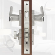 Plantex Main Door Locks for Home/Premium Door Lock with 3 Years of Warranty/Mortise Lock for Door - Main Door Lock Set (7112 - Satin White & Satin Black)