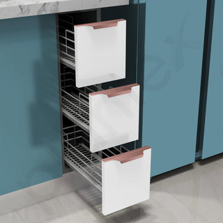 Plantex Profile Handle for Kitchen Cabinet/8 Inch Alluminium Drawer Profile Handle/Wardrobe Pull Handle for Home/Office/Hotel - Pack of 5 (Rose Gold)