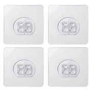 Plantex Self-Adhesive Single Sticker for Bathroom/Hanger for Bedroom/Livingroom/Magic Sticker for Wall/Strong Magic Adhesive Sticker for Kitchen Corner Shelf -Pack of 4 (6x6cm)