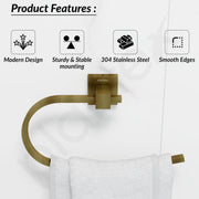 Plantex 304 Grade Stainless Steel Napkin Holder for Wash Basin/Hand Towel Holder for Kitchen/Napkin Hanger/Bathroom Accessories - Splash (Antique)