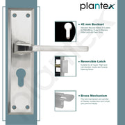 Plantex Main Door Lock Handle Set/6-Lever Locks Mechanism with 3 Years of Warranty by plantex/Mortise Lock with 3 Keys, Brass Locks Body & Cylinder (PTP-04 Matt)