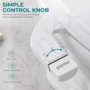 Plantex Bidet Seat Attachment for Western Toilet/Dual Nozzle Toilet Bidet Sprayer/Front & Rear Wash/Adjustable Water Pressure/Non-Electric Hygienic Toilet Attachment - White