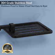 Plantex 304 Grade Stainless Steel 2in1 Soap Dish With Tumbler Holder/Soap Stand/Tooth Brush Holder/Bathroom Accessories (Matt Black)