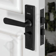 Plantex Stainless Steel Door Lock Handle Set/ 6-Lever Lock Mechanism with 3 Years of Warranty/Mortise Lock with 3 Keys, Brass Lock Body & Cylinder - (Z-Black)