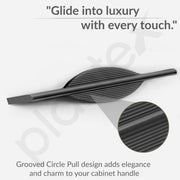 Plantex Cabinet Handle/Kitchen Cabinet Door Handle/Wardrobe/160 mm Cupboard Handle/Door Pull-Push Handle for Home/Office - Pack of 2 (Black)