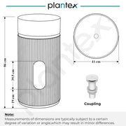 Plantex Pedestal Wash Basin/Acrylic Resin & Quartz Free Standing Wash Basin/Round Basin for Bathroom/Home/Office/Restaurant - (1056, White)