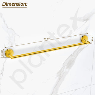 Plantex 304 Grade Stainless Steel 24 inch Single Towel Rod for Bathroom/Towel Stand/Towel Hanger/Towel Bar/Bathroom Accessories - Oreo (Gold)
