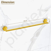 Plantex 304 Grade Stainless Steel 24 inch Single Towel Rod for Bathroom/Towel Stand/Towel Hanger/Towel Bar/Bathroom Accessories - Oreo (Gold)