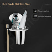 Plantex Royal Stainless Steel Tooth Brush Holder/Tumbler Holder/Bathroom Accessories