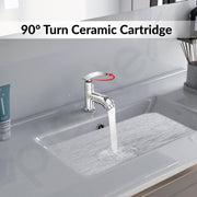 Plantex Pure Brass Pillar Tap for Wash Basin with Teflon Tape/Single Lever Basin Tap/Tabletop for wash Basin Tap/Water Tap/Faucet for Wash Basin (ZUR-1501, Chrome)