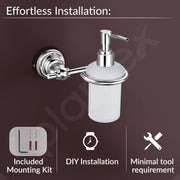 Plantex 304 Grade Stainless Steel Handwash Holder/Wall Mounted Dispenser/Bathroom Accessories - Skyllo (Chrome)