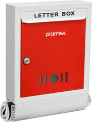 Plantex GI Steel Letter Box for Home/Magazine Holder/News Paper Holder/Mail Box/Post Box/Complaint Box & Suggestion Box for Office with Secure Lock and Keys - (Red & Ivory), Wall Mount