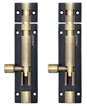 Plantex Stainless Steel 4 inch Tower Bolt/Tower Bolt for Home,Offices Doors and Windows/Tower Bolt for Main Door/Door Latch/Kundi/Chitakini/Door Latch for Windows - Pack of 2 (Brass Finish, 4 inch)