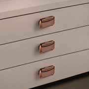 Plantex Drawer Kadi/3 Inch Chest Handle for Drawer/Rectangular Cabinet Kadi/Pull-Push Kadi for Home/Office Drawer - Pack of 3 (DTK-295, Rose Gold)