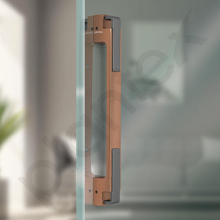 Plantex Door Handle/Main Door Handle/14 inch Pull-Push Handle for Home/Office/Hotel - Pack of 1 (SH-299, Choco & Satin Black) - 3 Years Warranty
