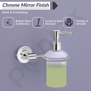 Plantex 304 Grade Stainless Steel Liquid Soap Dispenser/Shampoo Dispenser/Hand Wash Dispenser/Bathroom Accessories - Daizy (Chrome)