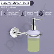 Plantex 304 Grade Stainless Steel Liquid Soap Dispenser/Shampoo Dispenser/Hand Wash Dispenser/Bathroom Accessories - Daizy (Chrome)