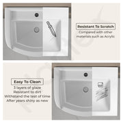 Plantex Ceramic Wall Hung Wash Basin/Washbasin for Bathroom with 10 Years Glaze Warranty by Plantex/Wall Mounted Samll Basin/Bathroom Sink (White - 17 x9 x5 Inch)