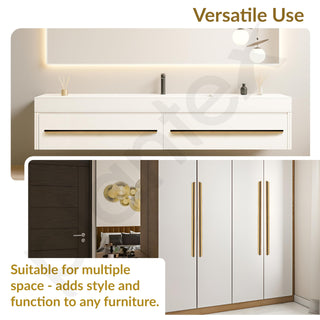 Plantex Cabinet Handle/600mm Handle for Cabinet/Drawer/Kitchen Handle/Door Pull-Push Handle for Home/Office - Pack of 1 (Gold)