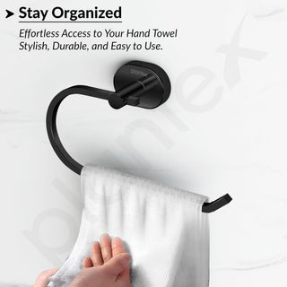 Plantex J4 Stainless Steel Towel Hanger for Wash Basin/Hand Towel Hanger/Napkin Holder for Wash Basin/Bathroom Accessories (PVD Black Finish) Onix