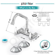 Plantex LEA-714 Pure Brass Sink Mixer Tap Hot and Cold/Kitchen Sink Tap/Mixer Tap for Kitchen Sink with Brass Wall Flange and Teflon Tape- (LEA-714 -Chrome)