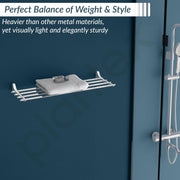 Plantex Rich Brass 24-inch Towel Rack for Bathroom/Towel Hanger for Bathroom/Towel Stand/Bathroom Accessories - Unique (Chrome)