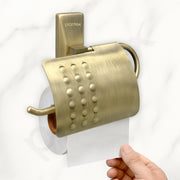Plantex Brass 304 Grade Stainless Steel Crystal Toilet Paper Holder/Tissue Paper Roll Holder for Bathroom - (Brass Antique)