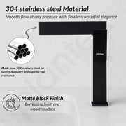 Plantex Single Lever Basin Mixer Tap/Pure Brass Pillar Tap for Wash Basin/Hot and Cold Water Tap for Basin - (7877-Black)